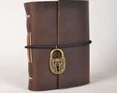 Leather journal handmade,blank notebook,diary,unique,vintage journal,pocket travel diary,mini journal,dark brown,vintage key,unique gift