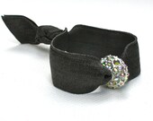 Rhinestone Hair Tie - Luxe Crystal Bead Hair Tie Ponytail - Sparkly Hair Band - Emi Jay Like Hair Ties - Holiday Women's Hair Accessories
