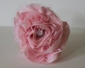 Vintage Hannah- Frilly Cotton Flower Headband with Lace- Two Color Choices