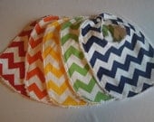 Chevron Baby Bibs - Rainbow Chevron - Set of 5 - Gender Neutral
