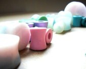 Custom made 7/8" or 1 inch pastel color plugs, flesh, pink, lavander, light blu, seafoam, mint or butter