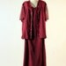 Dress and jacket color Burgundy over size