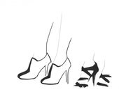 Side By Side Shoes 8.5 x 11 Print of Original Illustration