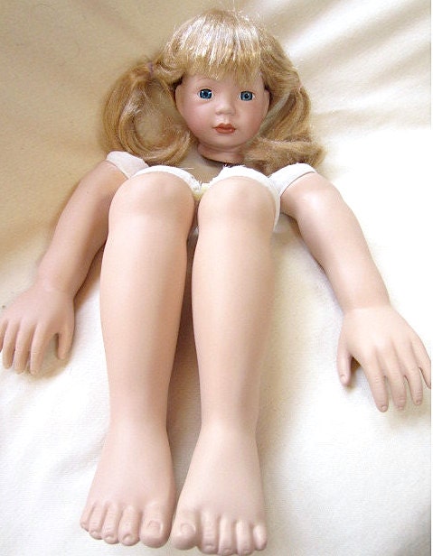 Porcelain Doll Parts, head, arms, legs
