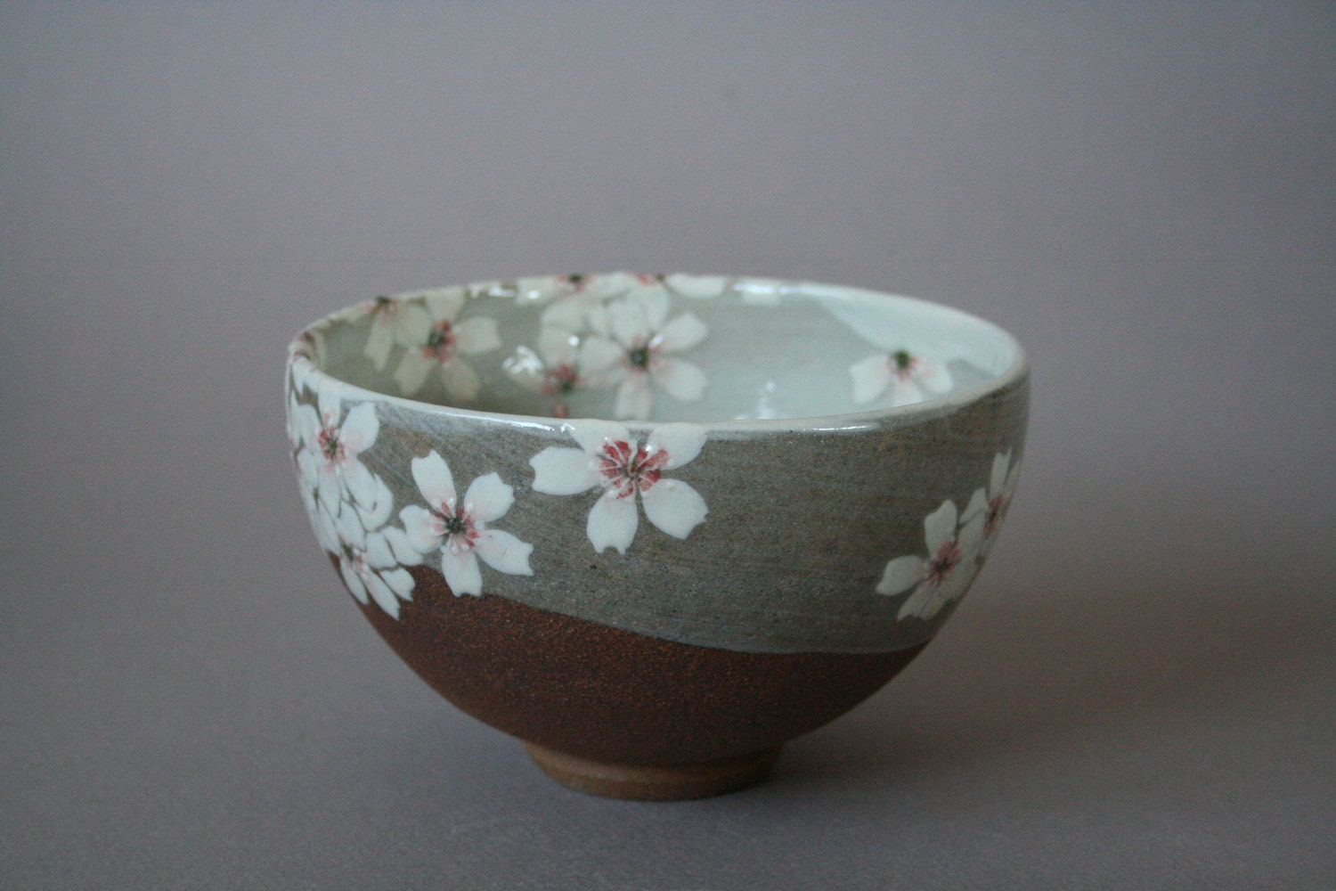 white cherry blossom bowl