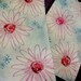 SALE - Handmade Stamped And Inked Flowers Tag Or Bookmark Set of 3