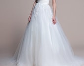 Aurora/wedding gown/women clothing/bridal dress/fishtail/sweetheart line//tulle/elegant/custom made/ALL SIZE