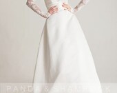 lorita/wedding gown/bridal dress/bride/custom made/plus size/long sleeves/vintage style
