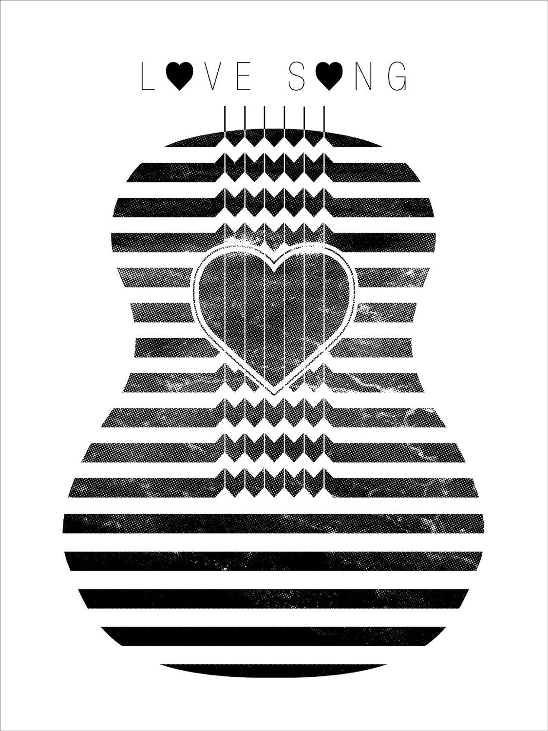 18" x 24" Love Song Screen Printed Poster