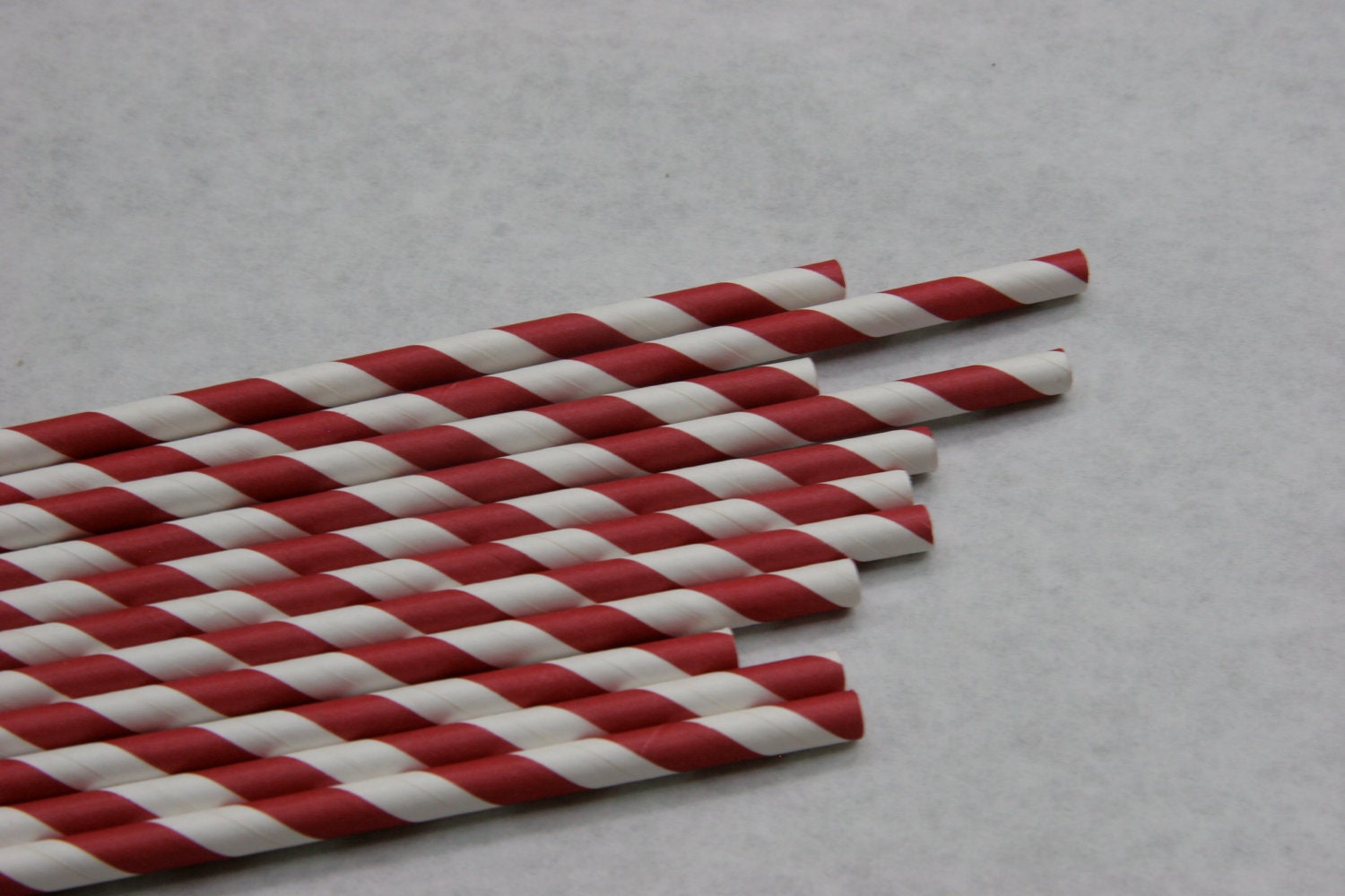 Red Striped Paper Straw, Pack of 50, Fourth of July, Valentine's Day Il_570xn