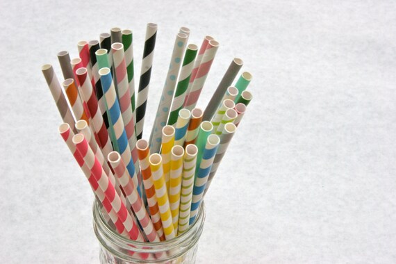 75 Any Mix Paper Straws Il_570xn