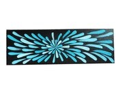 Painting, Turquoise, Flower, 4 x 12