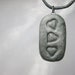 Polymer Clay Handmade Silver Heart Necklace, Jewelry, Pendant