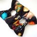 Galaxy hair bow with alligator clip attachment (planets and nebulae print)