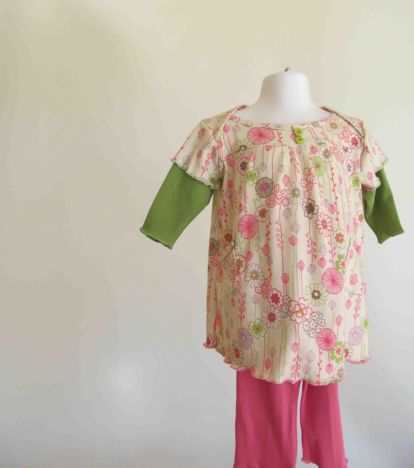 Girl Dress Toddler Dress Leggings Children Clothes Kid Clothes Handmade Boutique Size 18M-2T