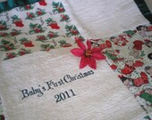 Baby's First Christmas (Personalized) Chenille Blanket