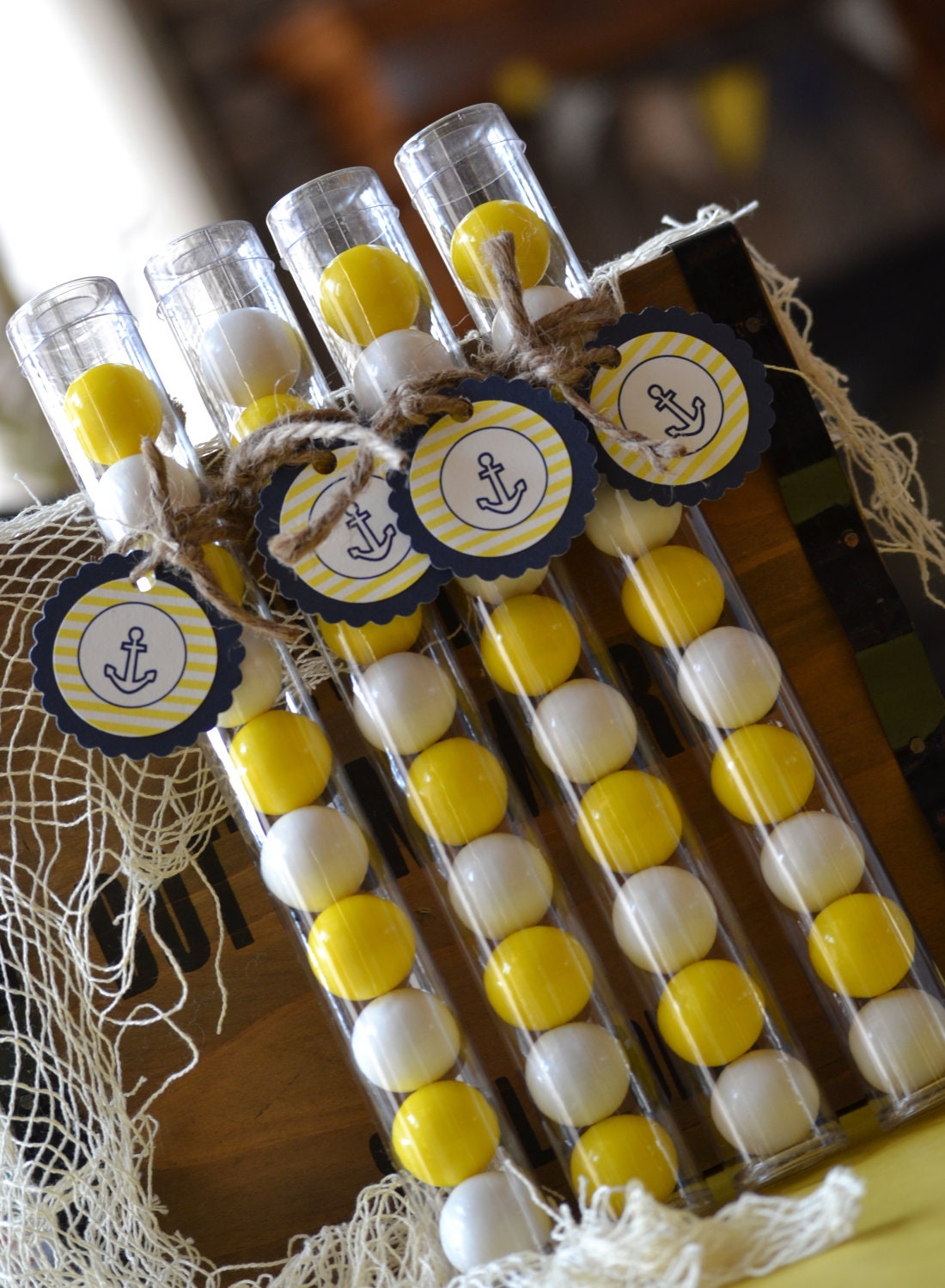 Set of 6 10" Plastic Favor Tubes with Caps