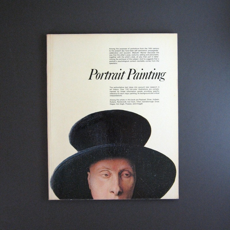 Portrait Painting  - Art History - Color Illustrated Vintage Softcover Book 1970s Phaidon