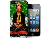 iPhone 5 case includes screen protector and cleaning cloth. Frida Kahlo. Available in black or white
