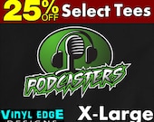 SALE Podcasters 100% Cotton X-Large T-shirt