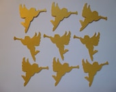 20 Metallic Gold Angel Die Cuts- Christmas Decorations, Holiday Gift Tags, Hanging Decor- 110lb Double Sided Card Stock