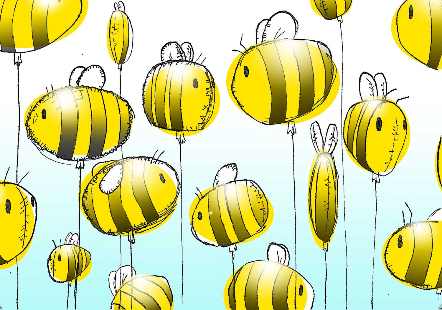 Bees A4 Print