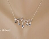 Personalized Monogram Necklace, FIVE Initial Necklace, Family Tree Jewelry, Mothers Necklace, Mothers Jewelry, Grandmother, Mothers Day