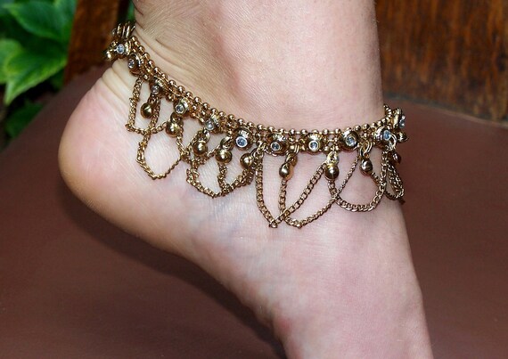 Vintage 70's Boho Hippie Anklet