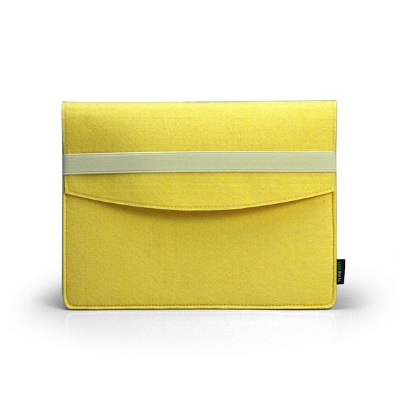 Sharp Colour Series Felt iPad Sleeve iPad Case Holder iPad Cover iPad Skin Hand Made White Elastic Strip for iPad 1 2 3 :E1143