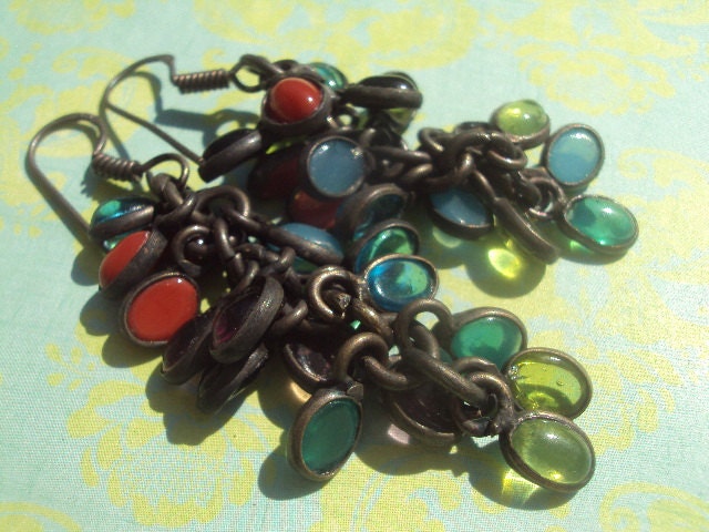 Multi Gemstone Earrings by Amanda Lynne LUXE