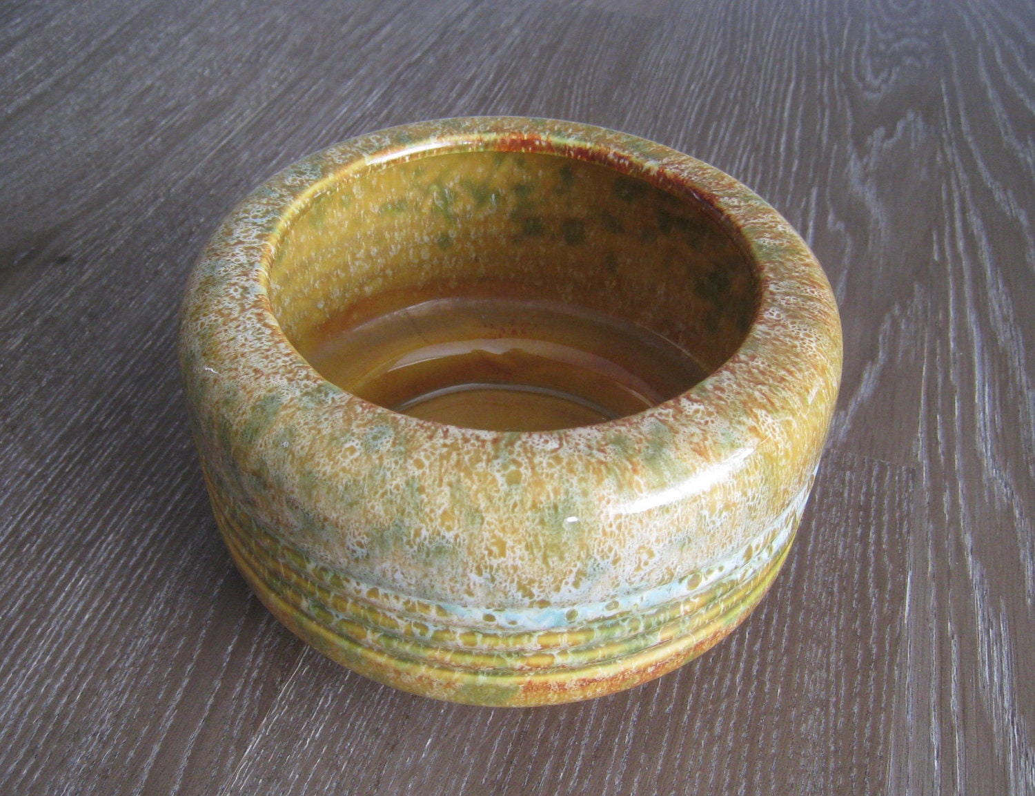 Stunning Yellow Orange Vintage Royal Haeger Bowl Planter