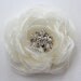 Ivory wedding hair flower/bridal hair flower -wedding hair accessories - organza bridal hair clip