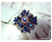 Juliana  Sapphire Blue Brooch Large Bewitching D and E  800a-012109045