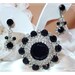 Juliana Brooch and Earrings Demi Captivating Black Ice D&E 142a-040410055