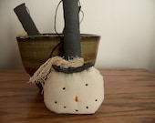 Set of 3 Primitive Grungy Snowman Ornaments/Tucks/Bowl Fillers