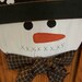 Simple Primitive Wooden Snowman Hanger