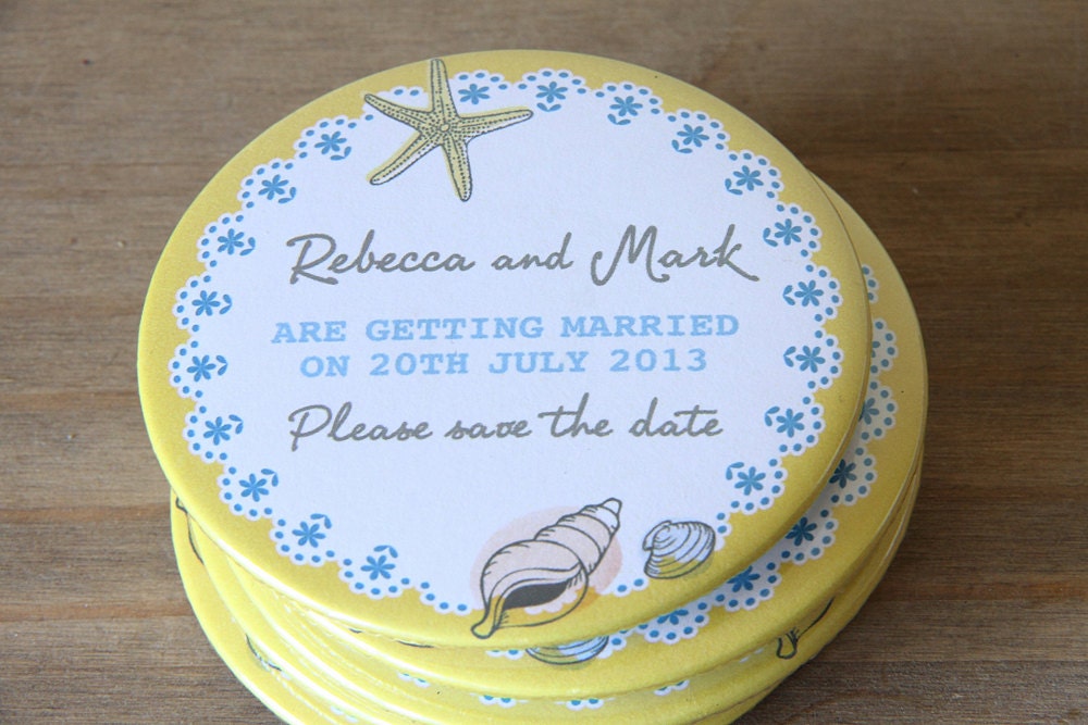 SEASHELL BEACH design - Save the Date Magnets