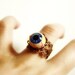 Eyeball ring, polymer clay, creepy horror jewelry, evil eye ring