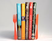Coral bookends -Knife and Fork- laser cut for precision these bookends will hold your favorite cookbooks