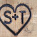 Branding Iron, Custom Wedding Heart and Initials Brand