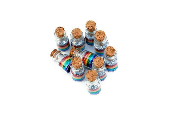 Fairy Party Favor 10 Rainbow Jars, Princess Party Favor, Fairy