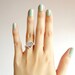 Diamond ring cross stitch - aquamarine, gifts for her, gifts under 15, Made to order