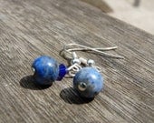 Recycled Blue Earth Earrings