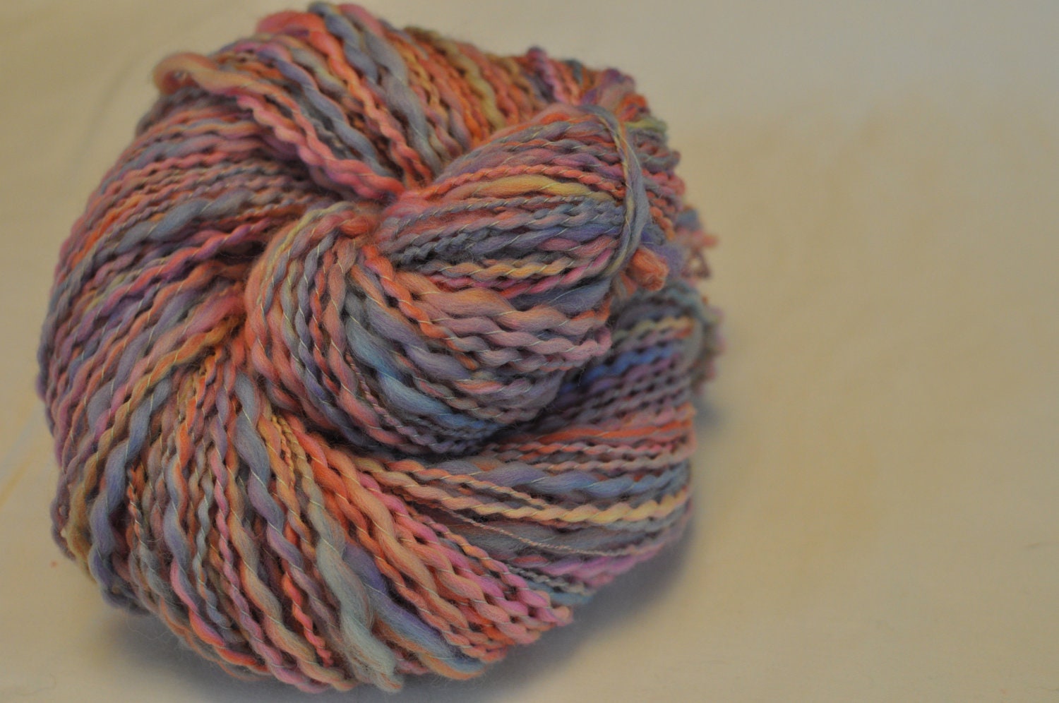 Handspun Yarn - Sherbet Rainbow - varigated yarn - pastel shades