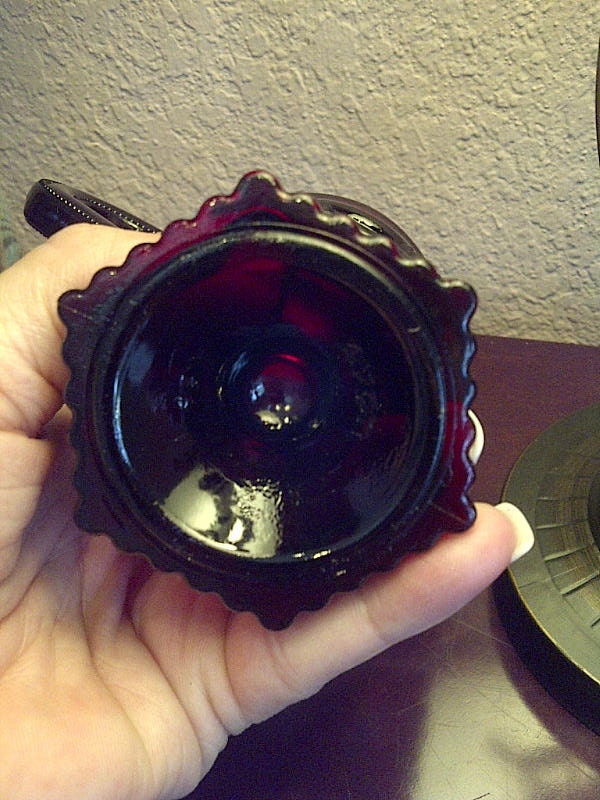 Mug in the Cape Cod-Ruby pattern by Avon Crystal