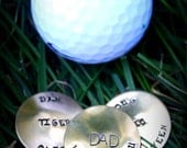3 Personalized Custom Golf Ball Markers Mothers or Fathers Day Gift