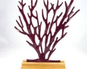 red opaque glass  'sea grass' sculpture