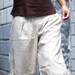 Linen pants/Trousers /----Ethnic Simple linen cotton shorts