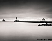 Leaving Duluth, 16x8" long exposure fine art film black and white panorama