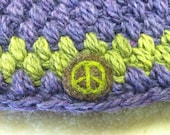 Purple and Green Peace Hat